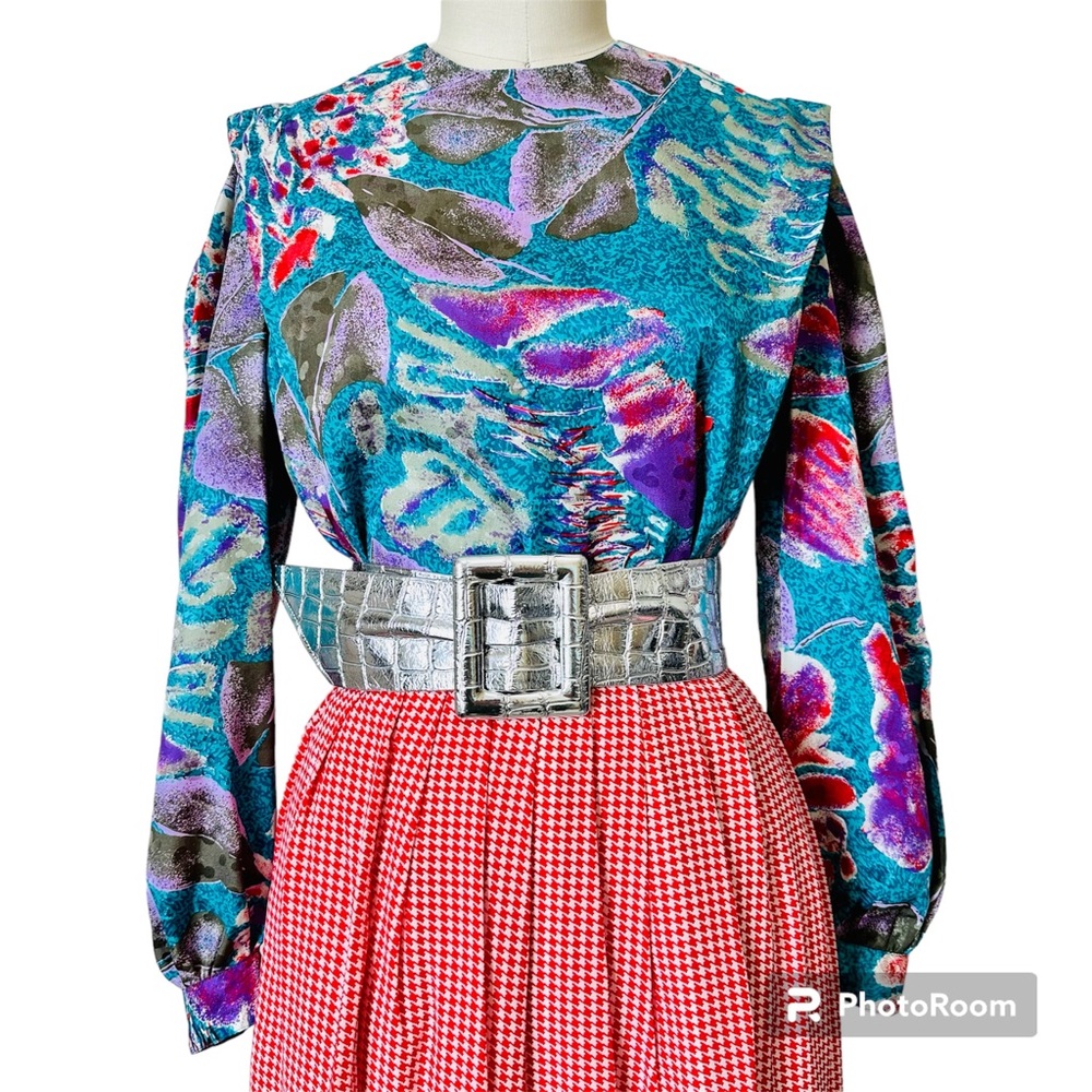 Vintage 70’s/80’s TESS Pleated Blouse - Picture 15 of 15